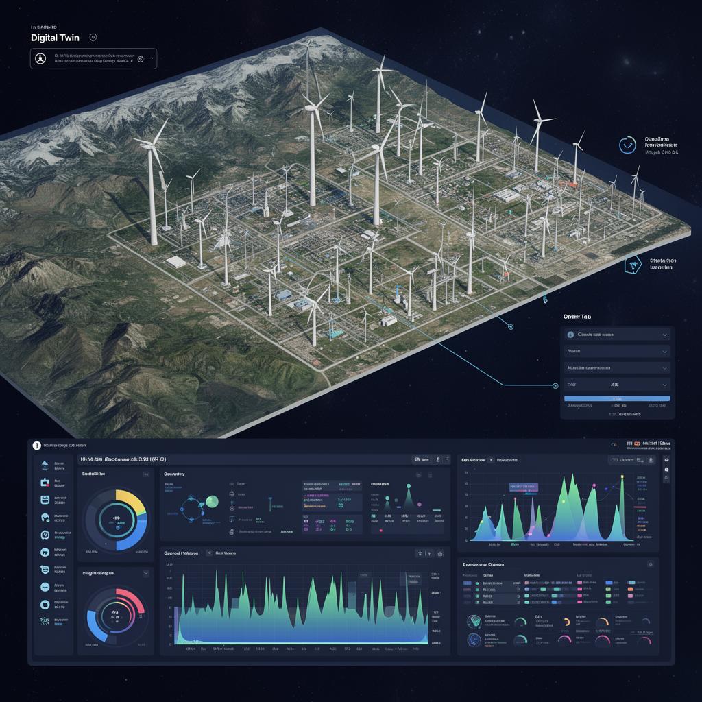 Digital twin of renewable energy infrastructure combining satellite imagery and operational data