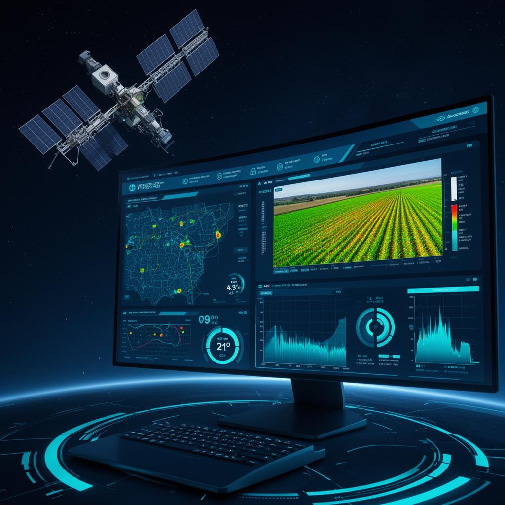 Parcelles agricoles analysées par indices de végétation depuis l'espace